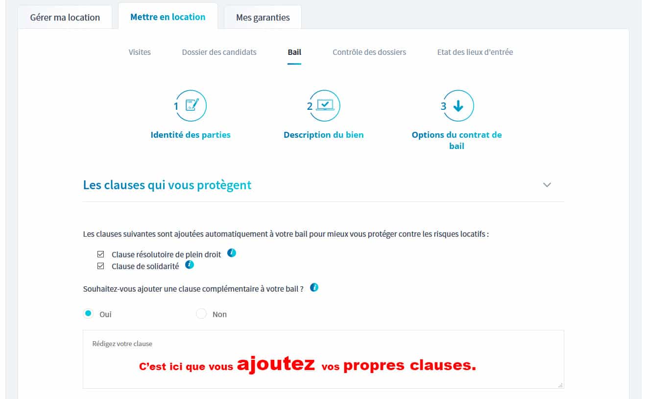 Clauses contrat de location