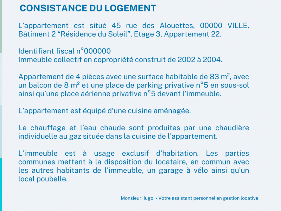 Modèle Bail Location Meublée PDF / Word - Monsieur Hugo